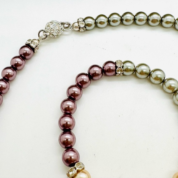 Ombré Glass pearl necklace & bracelet - Picture 7 of 16